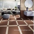 Brown Leather With Frame Decoration Rustic Tile